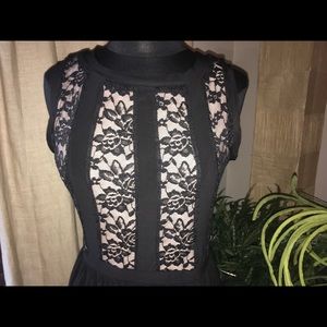 Black Flower Lace Dress